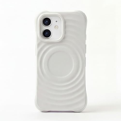 Image of amazon basics Shockproof Case for iPhone 11 | Ripple Pattern | Camera Protection | Protective Cover with Enhanced Grip & Wireless Charging Support - White