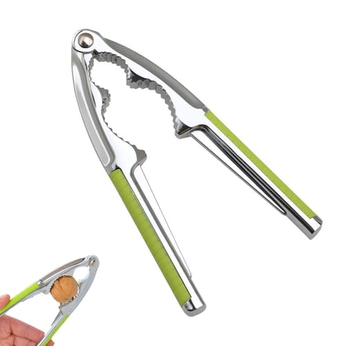 HRMGJH Edelstahl Nussknacker WalnüSse WalnüSse Mit Rutschfestem Griff Nutcracker Metall NußKnacker Walnussknacker Geeignet FüR PekannüSse WalnüSse HaselnüSse In Der Schale ParanüSse (GrüN)