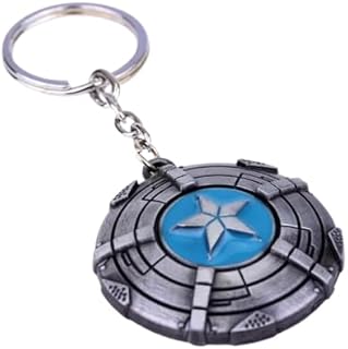 Captain Shield Marv Silver Star Keychain