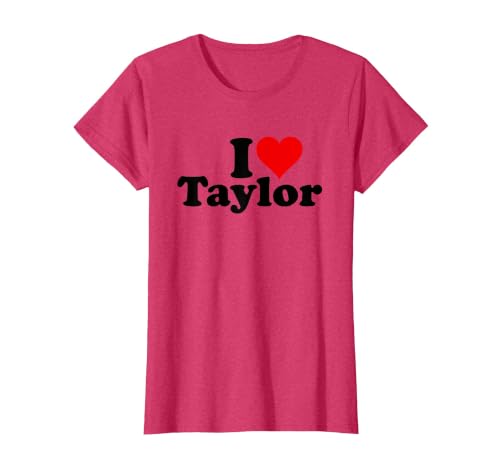 I Heart Taylor Fan Celebration T-Shirt T-Shirt, Women, Red Heather, Small