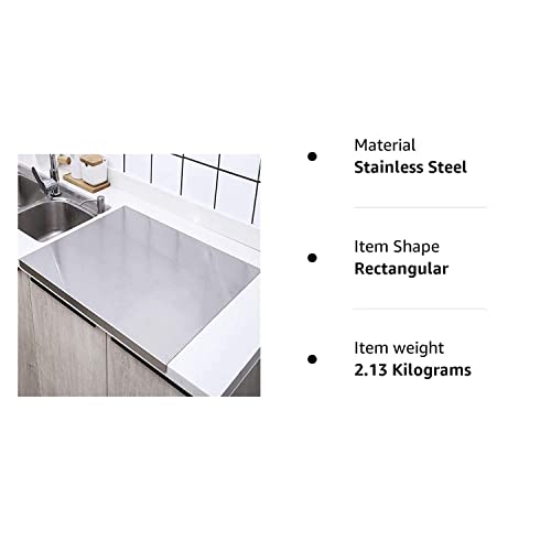 Planche à découper en acier inoxydable XL robuste pour la cuisine - 7