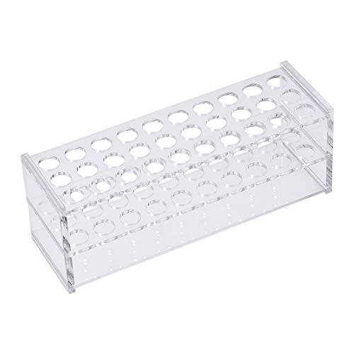 test tube rack 13mm - uxcell Acrylic Test Tube Holder Rack 3x10 Wells for 11-13mm Centrifuge Tubes Clear