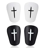 2 Paar Mini Shin Pads, Schienbeinschoner Fußball Herren Mini 8 x 5 cm mit Kreuz Schutz, Verstellbar & Bequem für Training & Wettkampf, Ideal für Kinder und Erwachsene