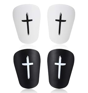 2 Paar Mini Schienbeinschoner, Schienbeinschoner Klein 8 x 5 cm mit Kreuz Schutz, Verstellbar & Bequem für Training & Wettkampf, Ideal für Kinder und Erwachsene