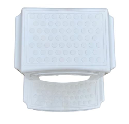 Image of SKYGLAMOUR Supreme Plastic Multi-Purpose Step Stool for Home | Office&Kitchen Use with Weight Bearing Capacity of 150 Kg |2 Step Stool for Home| Color: Milky White; Qnt: 2 Pcs.