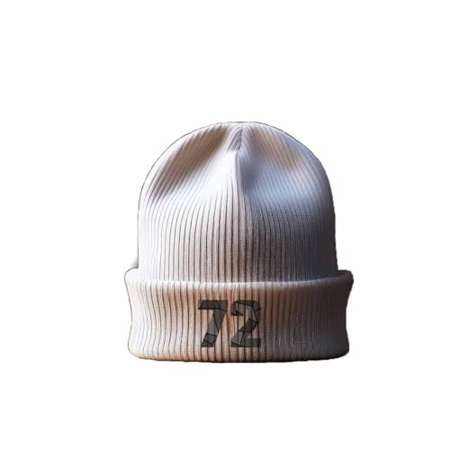 Bonnet à revers blanc 72 Number idéal pour vos sorties en ville