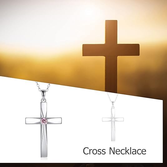 Collier croix en argent 925 pendentif géométrique de qualité - 6