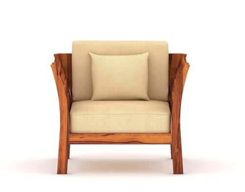 Image of Sheesham Solid Wood Six Seater Sofa Set for Living Room(6 Seater) (Provencial Teak 2)