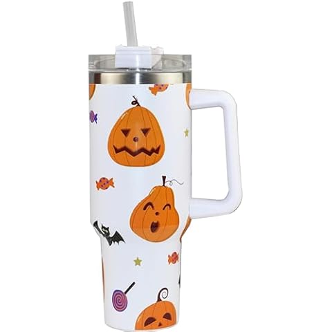 TINVSKQQKJ 40oz Insulated Pumpkin Tumbler Cover