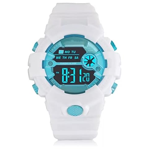 FEQEFQ Ladies Calendar Quartz Watch Waterproof Fashion Wristwatch (Color : White blue) Cover