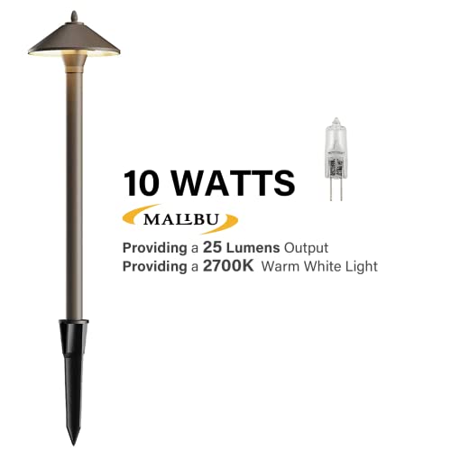 Malibu 10W Pro Style Light Decorative Pathway Landscape Lights, Low Voltage Pro Path Yard Lights For Garden Landscape Path Pathway Lights Lawn Lamp, 8 Pk Aged Brass By Malibu 8308-9103-08 #TOP4