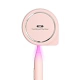 UV Toothbrush Sanitizer Holder, Toothbrush Sanitizer and Holder Cover Caps with Fan Drying, Rechargeable Portable Toothbrush Cleaner Case Fits...