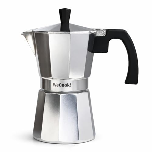 WECOOK! Paola – Espressokocher Aluminium 3 Tassen | Geeignet für Gas-,...