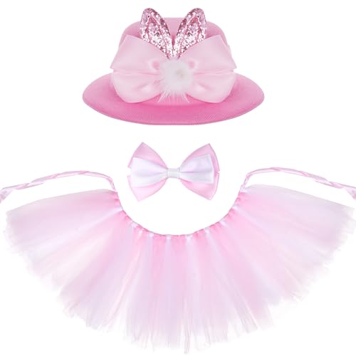Set de disfraz de Pascua para perro y gato 3 piezas rosa
