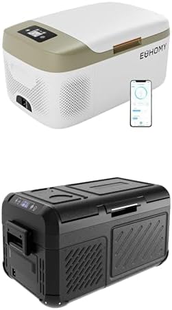 EUHOMY 12V 16QT and 19QT Portable Car Refrigerators Bundle