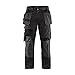 Blaklader 15541860 Pantalon d'artisan avec élasticité, Gris foncé/Noir, taille C62