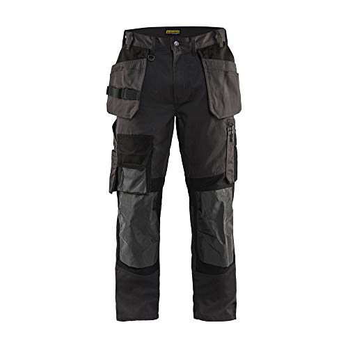 Blaklader 15541860 Pantalon d'artisan avec élasticité, Gris foncé/Noir, taille C62