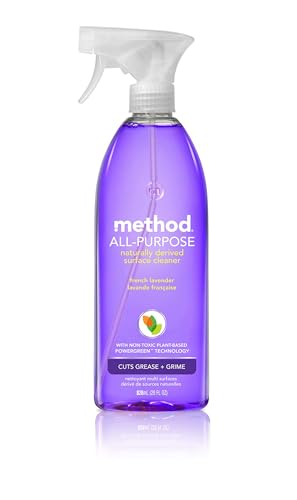 Image of Method Dye-Free All-Purpose Cleaner Spray, French Lavender - Cuts Grease & Grime on Counters, Glass, Wood & Floors, for Kitchen & Bathroom, 28 fl oz - 8 Pack