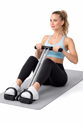 Image of ODDISH Way to Fitness Double Spring Tummy Trimmer Heavy Duty Dual Spring Core Trainer with Foot Pedal Red /Black Standard Size