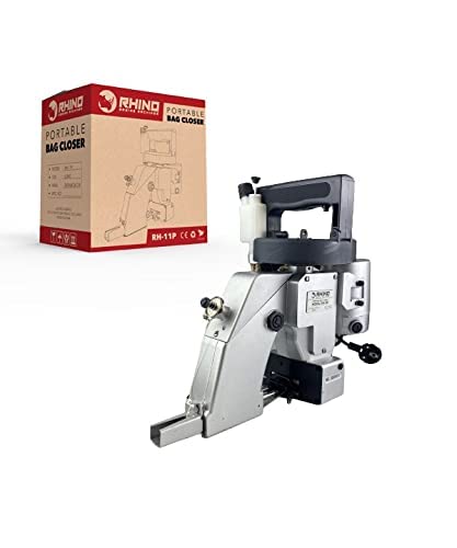 Máquina de Coser Sacos Portátil RHINO RH-11P 220V (1.750rpm) | Cosedora - Cerradora Manual de Sacos 1 Aguja para Papel, Rafia, Lonas, Polipropileno, Yute y todo tipo de Bolsas y Sacas