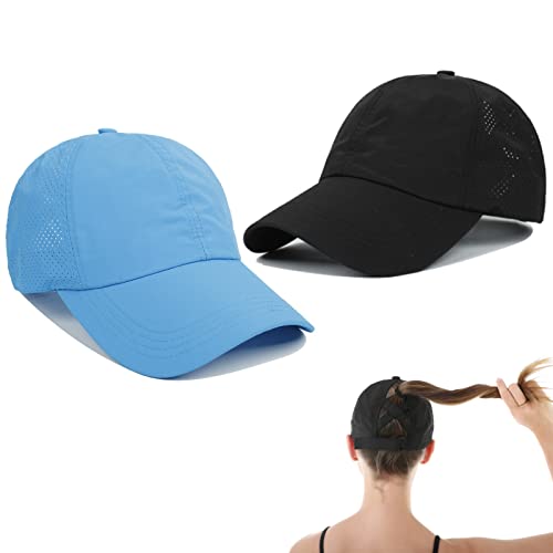 Image of Quick Dry Fit Baseball Cap - Water Repellent Sun Hat for Fishing, Running, Hiking, Golf, Surfing, Sailing, Boating