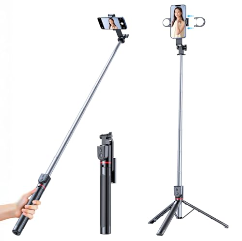 Trépied pour appareil photo et perche à selfie XIHAMA extensible avec lumière intégrée