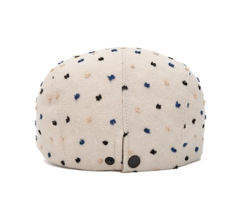 Image of Quanhaigou Unisex Denim Newsboy Hats Flat Ivy Gatsby Cabbie Driving Berets Hat Cotton Dad Cap for Men Women