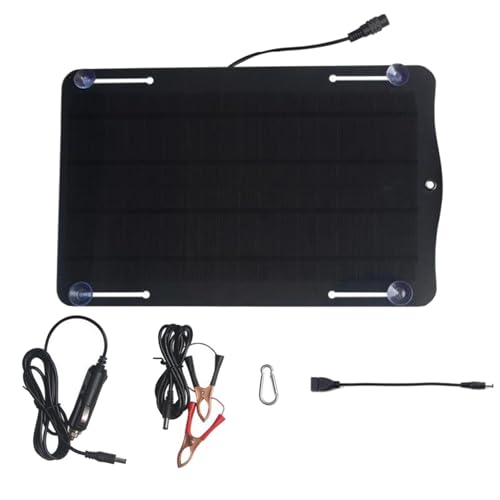 Cargador Solar - Carrera De Baterías Solares | Cargador De Coche De 10 W | Cargador Y Mantenedor De Baterías Solares | Cargador Solar Para Baterías Para Vehículos Ligeros | Cargador De Cabatter