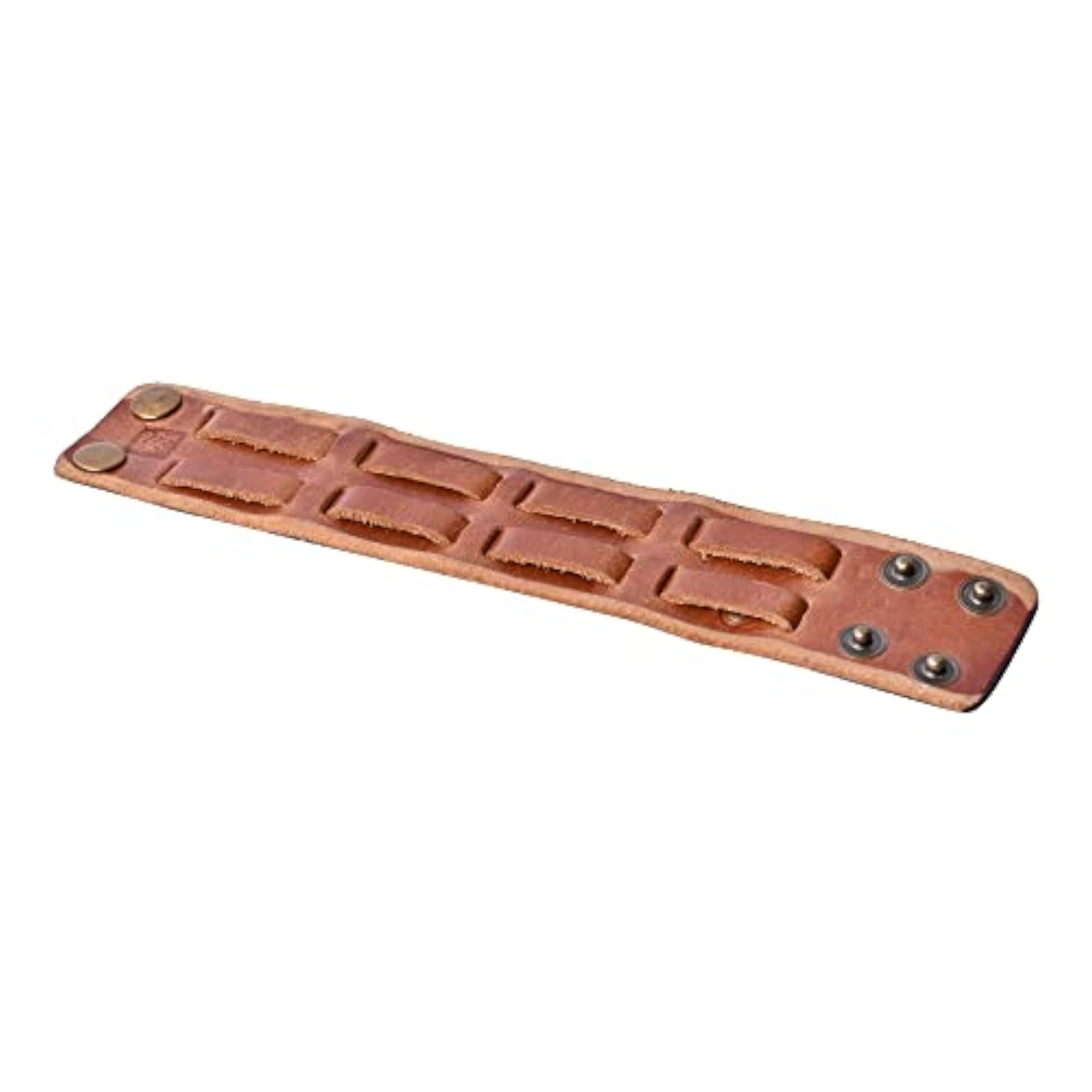 Genuine Brown Handcrafted Leather Adjustable Wrist Band Biker Bracelet
