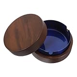 LIGIGWASH Runder Aschenbecher für Zuhause Büro Stilvolles Design Verschleißfestes Material für Ktv Pub Restaurant Effektive Ascheaufbewahrung