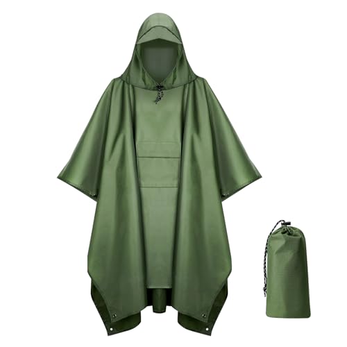 Opiniones de Donde Comprar Impermeables que puedes comprar esta semana. 50 3 en 1 Poncho de Lluvia Impermeable para Hombres y Mujeres Adultos, Ponchos Impermeables para Lluvia con Capucha, Chubasquero Impermeable Reutilizable y Ligero, Capa Lluvia para...