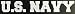C60161 (White) U.S. NAVY Banner USN Decal Car Truck Window Sticker 7.5x1.3in