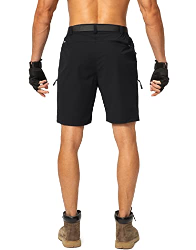 G Gradual Men's Hiking Cargo Shorts Stretch Quick Dry Outdoor Tactical Shorts For Men With Multi Pocket For Fishing Casual(Black,M) #TOP2