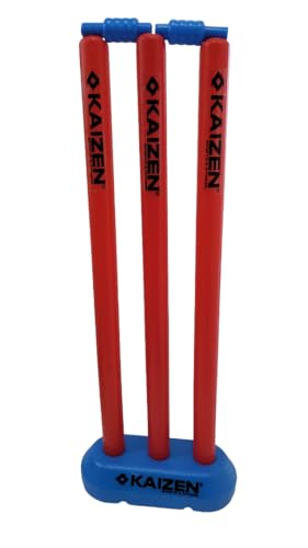 Image of Kaizen Superman Junior Cricket Set for Kids - Superman-Themed Cricket Kit with Bat, Ball, 3 Stumps, Base & 2 Bails - Lightweight Plastic Outdoor Cricket Toy for Boys & Girls (Age 3+)