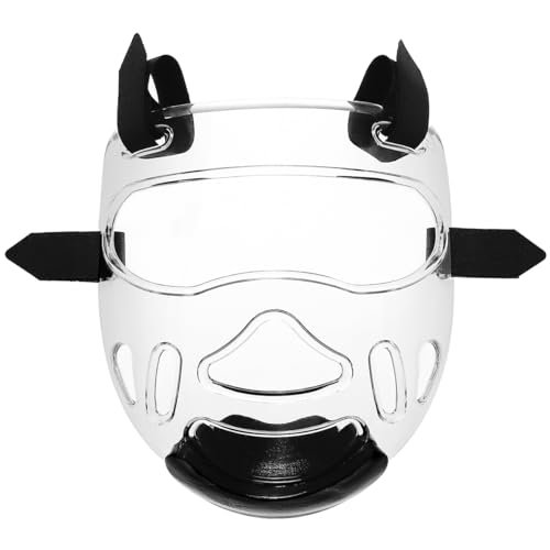 YOLUFER Clear Boxing Faceshield Taekwondo Protective Mask Face Protection Cover for Boxing (Medium) Transparent