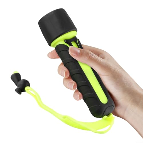 LED Scuba Diving Flashlight, 8000LM Waterproof Underwater Torch Light Lamp For Camping, Hunting Flo Green, 50M