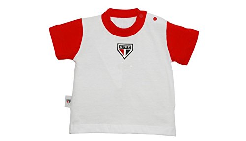 Camiseta São Paulo, Rêve D'or Sport, Criança Unissex, Branco/Vermelho, 2