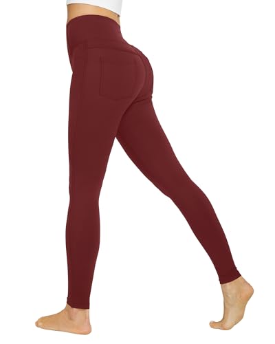 Leggings vaqueros de yoga con bolsillos de talle alto mallas efecto push up para mujer