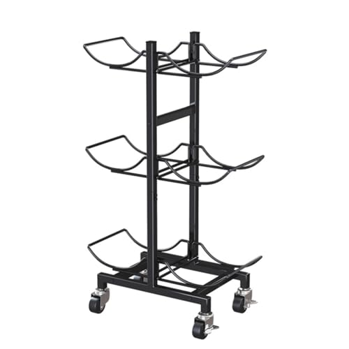 Estante enfriador móvil, soporte para botellas de agua resistente de 3 niveles, soporte dispensador plegable para el hogar, oficina, aulas, gimnasio, capacidad de 5 galones