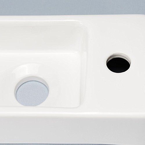 Lave Main Gain de Place, 38x15 cm, Céramique, Minimalist