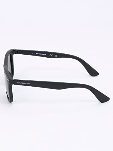 Image of Skechers Black Full Rim Acetate Sunglasss for Men - SE8097 51 02N