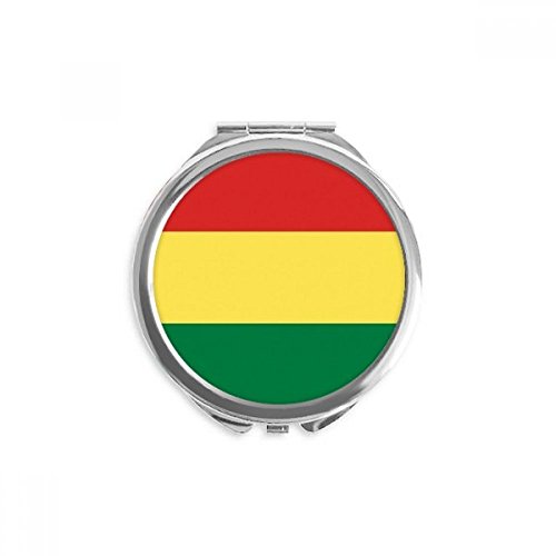 Miroir de poche Bolivie drapeau rond portable pour maquillage à la main