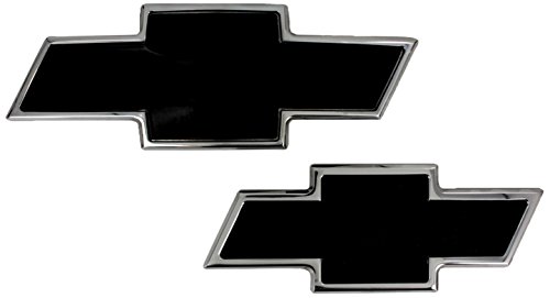 All Sales 96108KP Ami Chevy Bowtie Grille and Lift Gate Emblem, Polished/Black (Pack of 2)