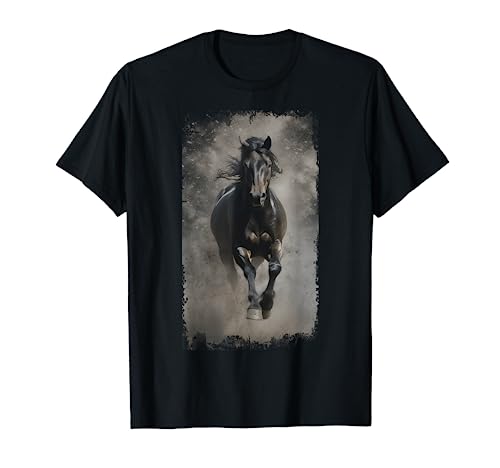 Cool Horse I Riding a Horse pour Homme Black Horse T-Shirt