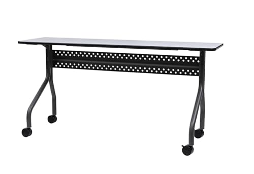 Iceberg OfficeWorks Mobile Training Table with Wheels, Gray and Charcoal, with Two Locking Wheels, 18” D x 60” L x 29” H by Iceberg - Used condition - US$131.21