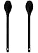 Baker Boutique - Set di 2 cucchiai da Cucina antiaderenti in Silicone, Senza BPA e di Grado FDA, Resistenti al Calore, per mescolare, dosare e mescolare, Colore: Nero