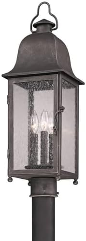 Troy Lighting Larchmont-3 Light Outdoor Post Lantern-8 Inches Wide by 25.13 Inches High