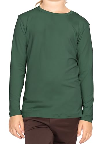 Image of Shirts for Girls Long Sleeve Crew Neck Top, Hoodie or 3 /4 Sleeve Soft Stretch Kids Lightweight Size 2-16