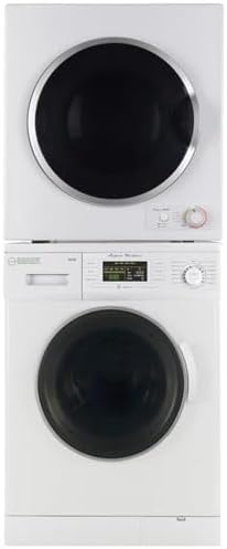 Equator Stackable set for a vertical laundry closet install