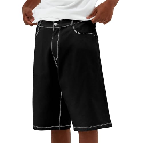 Men's Loose Fit Denim Jeans Comfortable Casual Stretch Pants for Daily Wear with Classic3